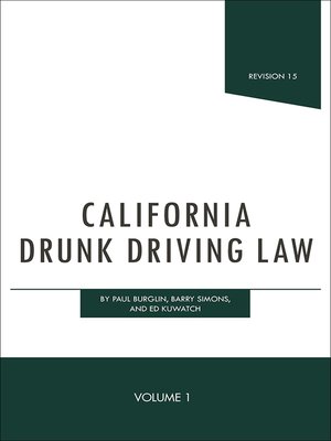 cover image of California Drunk Driving Law